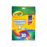 Plumones C/20 Delgados Lavables